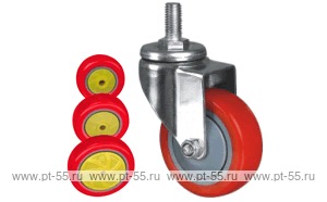 Колесо поворотное с болтом Lema CF3-PU-75-70-7