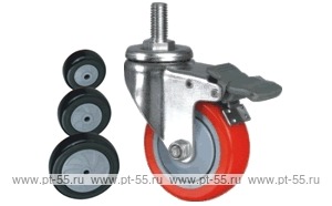 Колесо поворотное с болтом Lema CF3-PL-75-60-B7