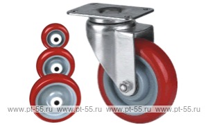 Колесо поворотное с площадкой Lema ED2-TPU-125-100-5
