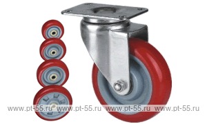 Колесо поворотное с площадкой Lema ED2-TPU-125-110-6