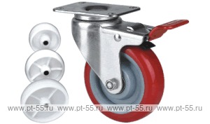 Колесо поворотное с площадкой Lema ED2-TPA-125-110-B4
