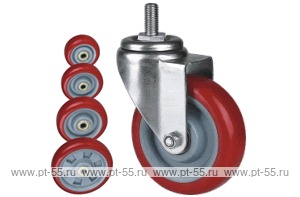 Колесо поворотное с болтом Lema ED3-TPU-100-100-6