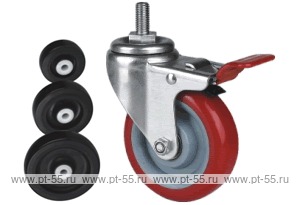 Колесо поворотное с болтом Lema ED3-PL-125-90-B5