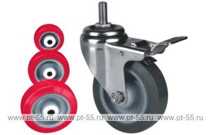Колесо поворотное с болтом Lema EDS3-PU-75-80-B5