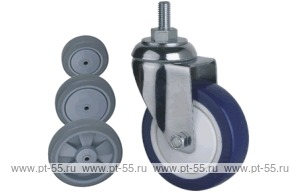 Колесо поворотное с болтом Lema EG3-TPE-150-100-7