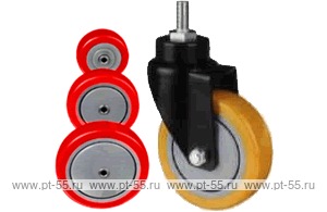 Колесо поворотное с болтом Lema EH3-PU-125-120-7