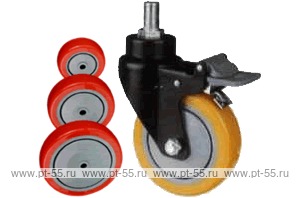 Колесо поворотное с болтом Lema EH3-TPU-100-130-B7