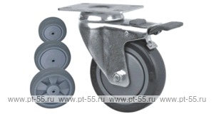 Колесо поворотное с площадкой Lema EI2-TPE-125-90-B7