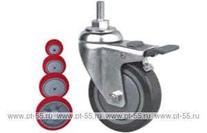Колесо поворотное с болтом Lema EI3-PU-150-110-B7