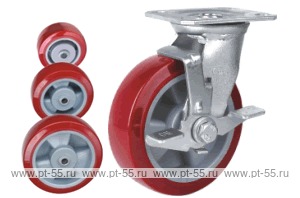 Колесо поворотное с площадкой Lema GA2-TPU-150-230-S6