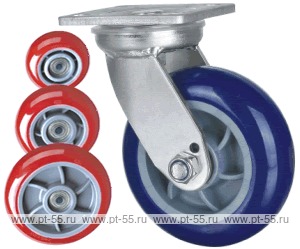 Колесо поворотное с площадкой Lema GF2-TPU-150-480-6