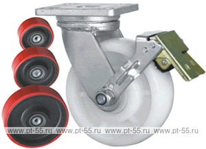 Колесо поворотное с площадкой Lema GH2-TPU-150-750-B6I