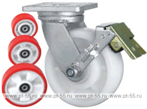Колесо поворотное с площадкой Lema GH2-TPU-150-750-B6N